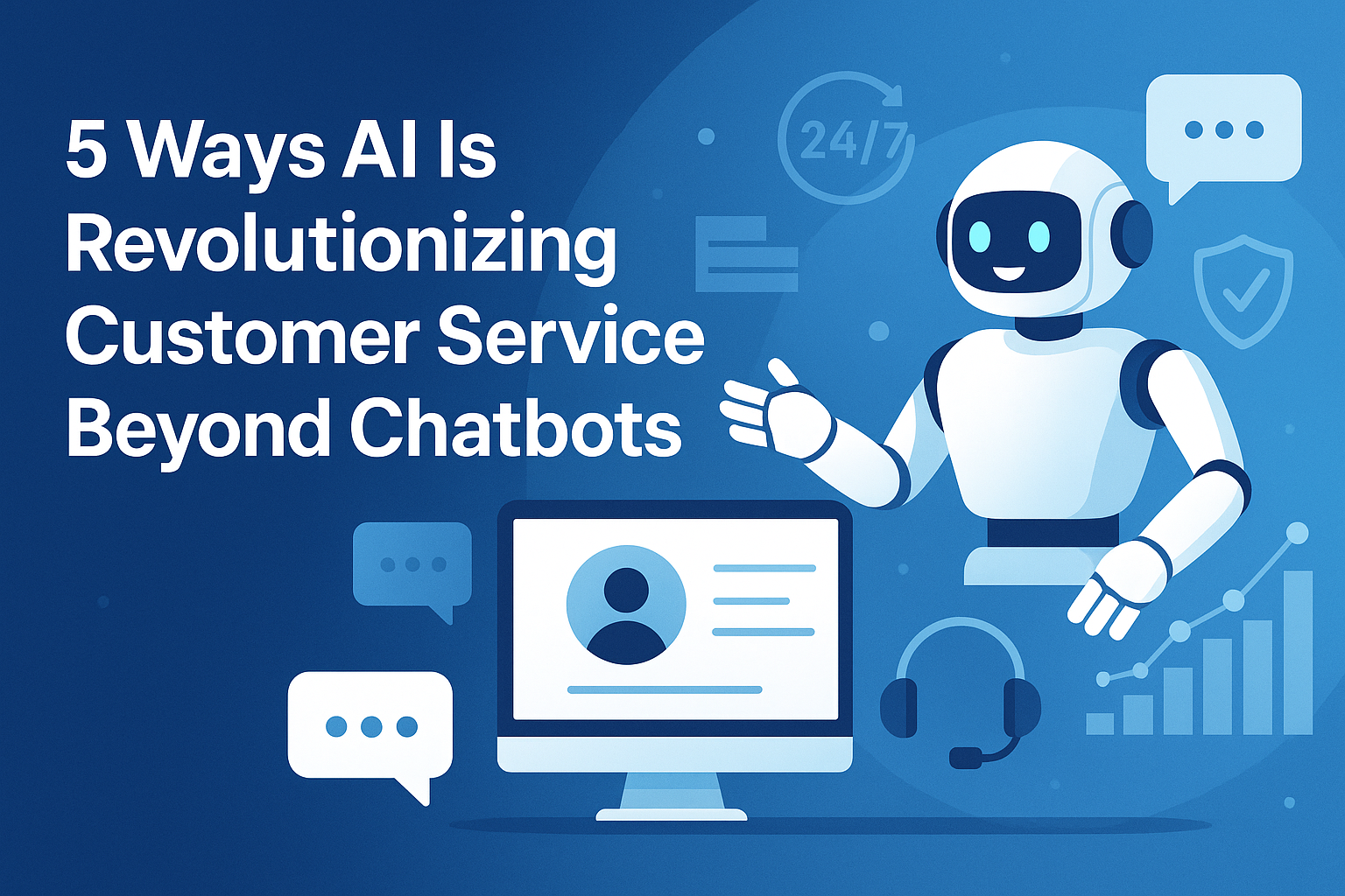 AI customer service illustration showing transformation beyond chatbots