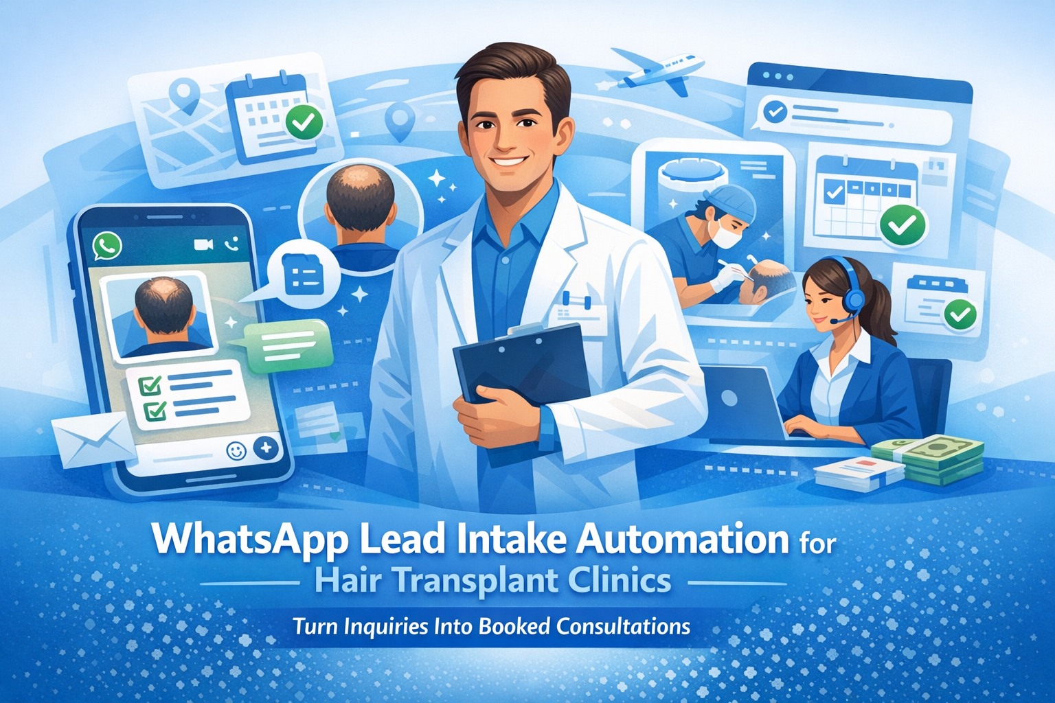 WhatsApp lead intake automation for hair transplant clinics
